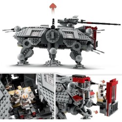 LEGO Star Wars 75337 Le Marcheur AT-TE, Jouet avec 5 Minifigurines, La Revanche des Sith