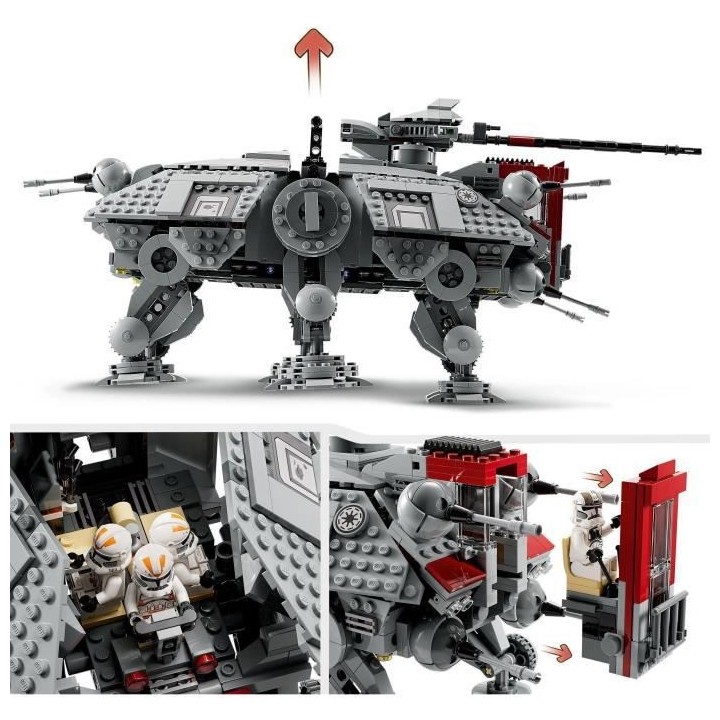 LEGO Star Wars 75337 Le Marcheur AT-TE, Jouet avec 5 Minifigurines, La