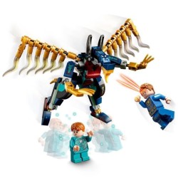 LEGO 76145 Marvel L'Attaque Aérienne des Éternels, Jouet de Construction pour Enfants de 7 Ans avec Figurines Déviants