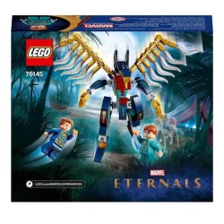 LEGO 76145 Marvel L'Attaque Aérienne des Éternels, Jouet de Construction pour Enfants de 7 Ans avec Figurines Déviants