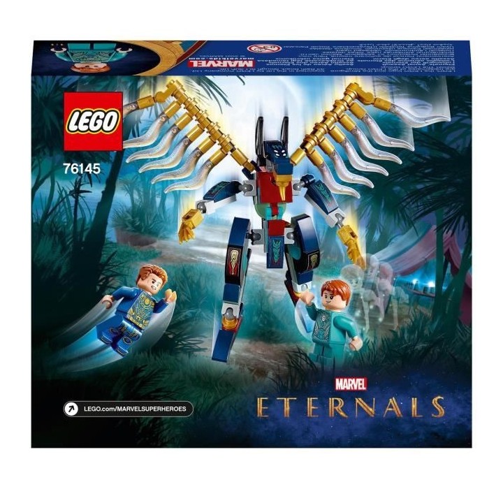 LEGO 76145 Marvel L'Attaque Aérienne des Éternels, Jouet de Construc