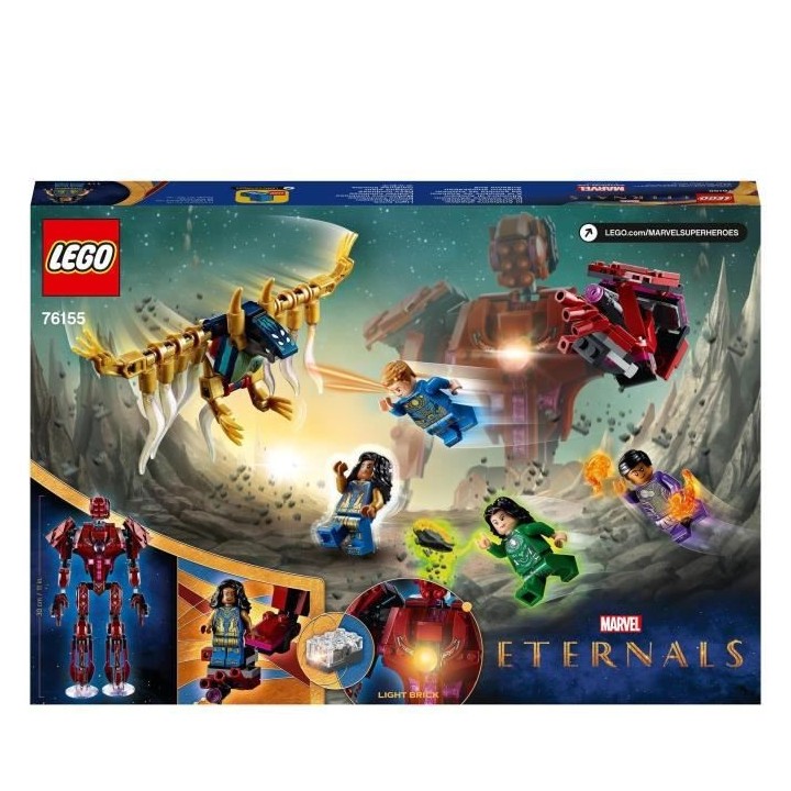 LEGO 76155 Marvel Les Éternels Dans l'Ombre d'Arishem, Kit de Constru