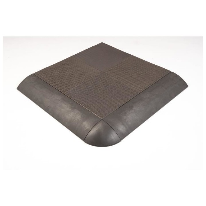 QUADRA Bordures pour dalle - Châtaigne - Pack de 4 unités + 2 angles