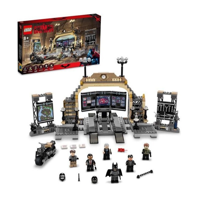 LEGO 76183 DC Batman La Batcave : l'Affrontement du Sphinx, Moto Jouet pour Enfants des 8 ans, avec Catwoman et Alfred