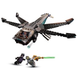 LEGO 76186 Marvel Le dragon volant de Black Panther – Jouet Avengers, Jeu de Construction Super Héros avec 3 Figurines