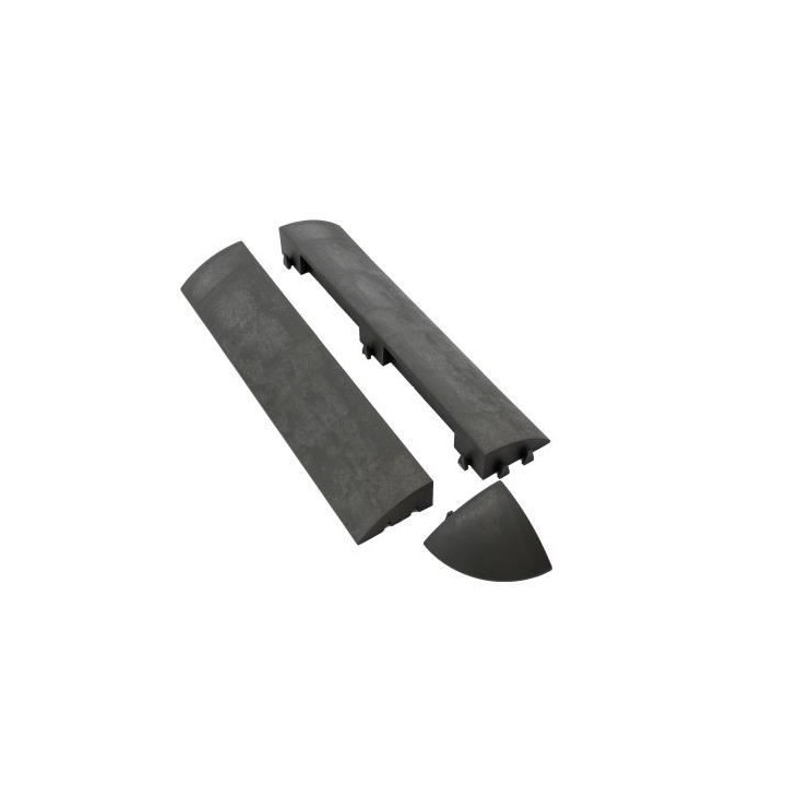 QUADRA Bordures pour dalle - Châtaigne - Pack de 4 unités + 2 angles