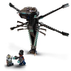 LEGO 76186 Marvel Le dragon volant de Black Panther – Jouet Avengers, Jeu de Construction Super Héros avec 3 Figurines