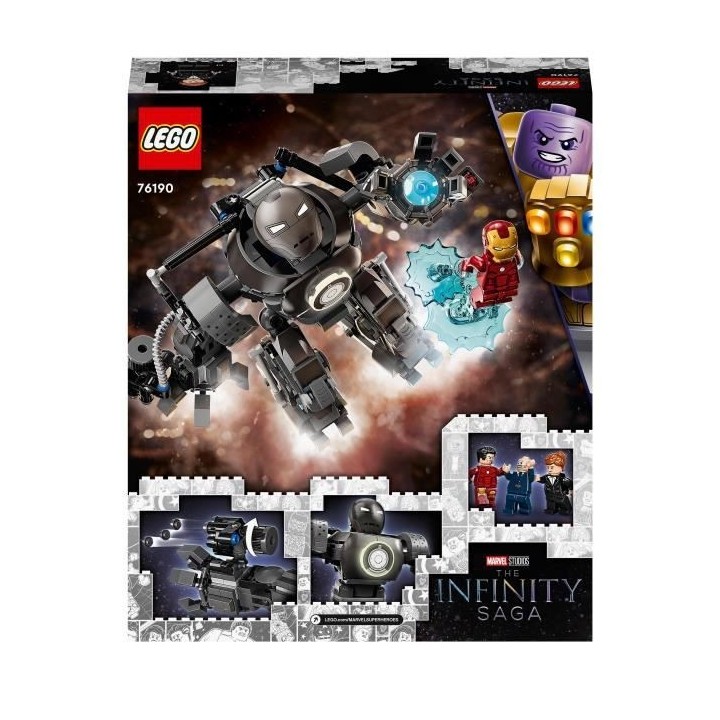 LEGO 76190 Marvel Iron Man : la destruction d'Iron Monger Figurine et