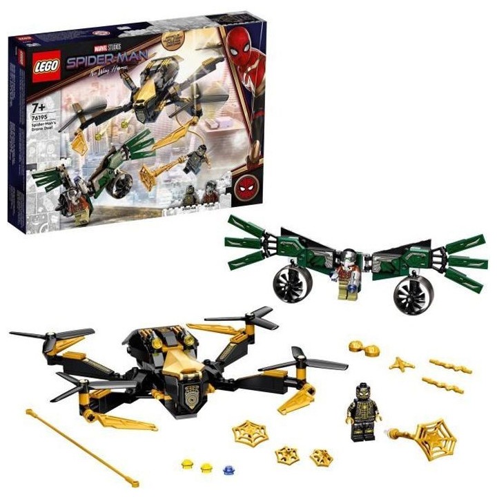 LEGO 76195 Marvel Le Drone de Duel de Spider-Man, Kit de Construction,