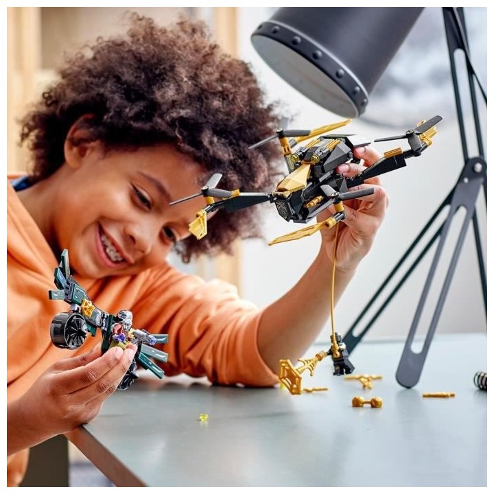 LEGO 76195 Marvel Le Drone de Duel de Spider-Man, Kit de Construction,