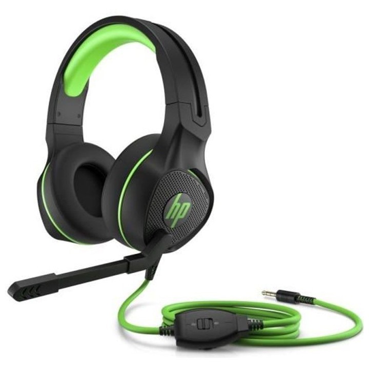 Casque de jeu 400 pour HP Pavilion - Filaire - Noir et vert