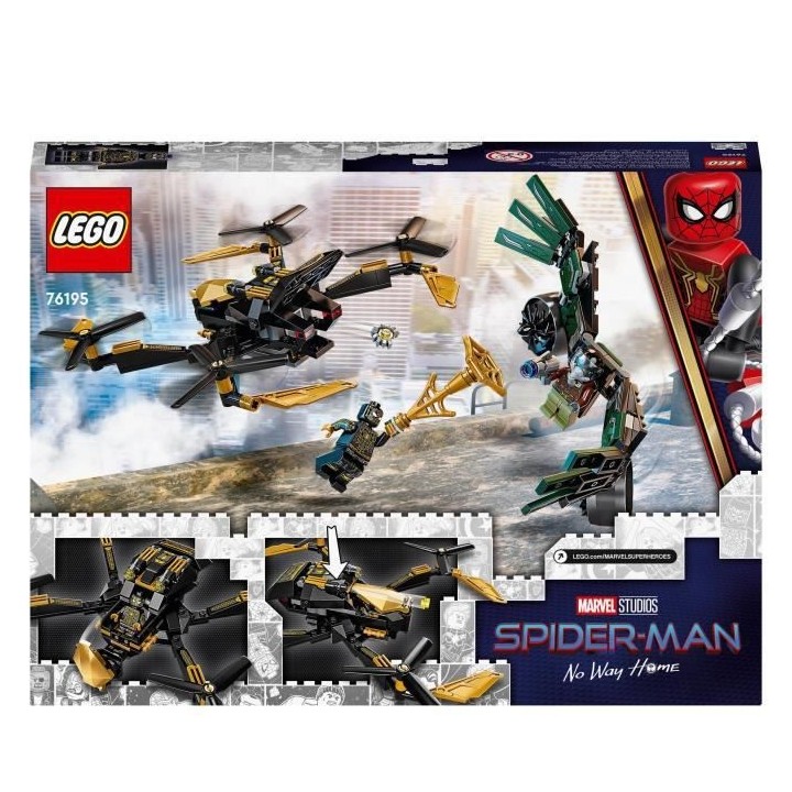 LEGO 76195 Marvel Le Drone de Duel de Spider-Man, Kit de Construction,