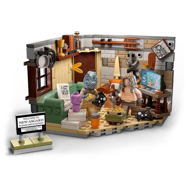 LEGO 76200 Marvel Le nouvel Asgard de Bro Thor, Figurines Marvel Bro T