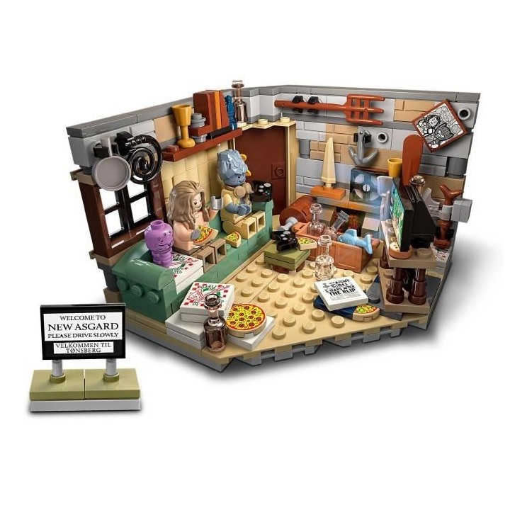 LEGO 76200 Marvel Le nouvel Asgard de Bro Thor, Figurines Marvel Bro T