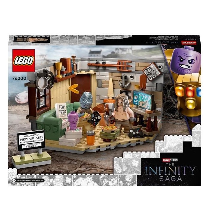 LEGO 76200 Marvel Le nouvel Asgard de Bro Thor, Figurines Marvel Bro T