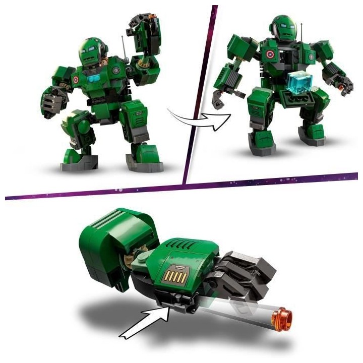 LEGO 76201 Marvel L'Agent Carter et le Marcheur d'Hydra avec Figurines