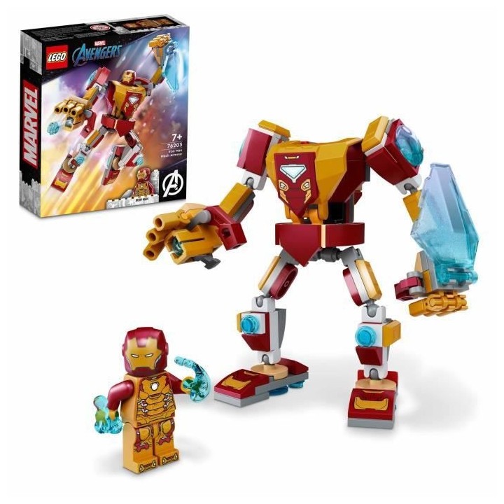 LEGO 76203 Marvel L'Armure Robot d'Iron Man, Set Figurine Action Aveng
