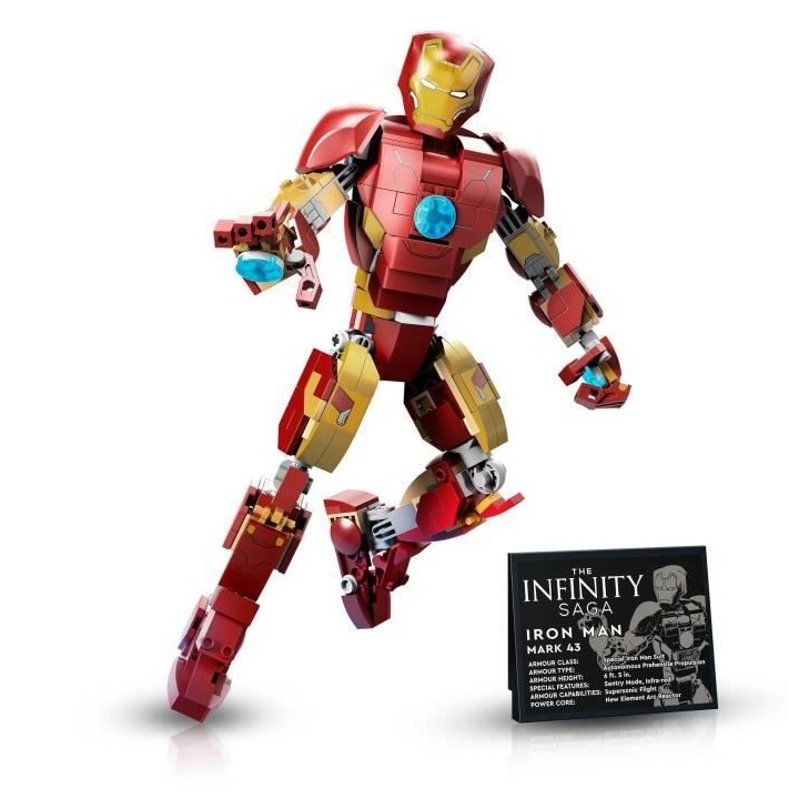 LEGO 76206 Marvel L'Armure Articulée d'Iron Man, Figurine Collectionn
