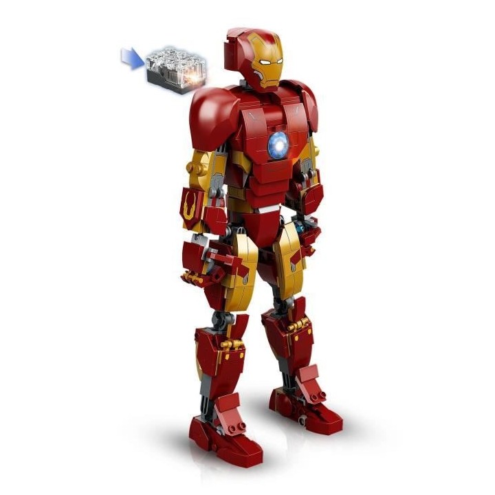 LEGO 76206 Marvel L'Armure Articulée d'Iron Man, Figurine Collectionn