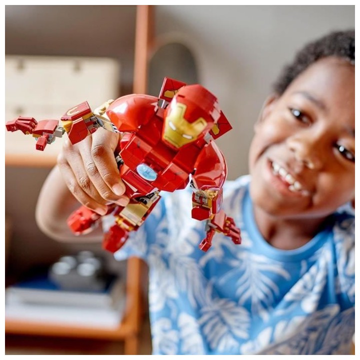 LEGO 76206 Marvel L'Armure Articulée d'Iron Man, Figurine Collectionn