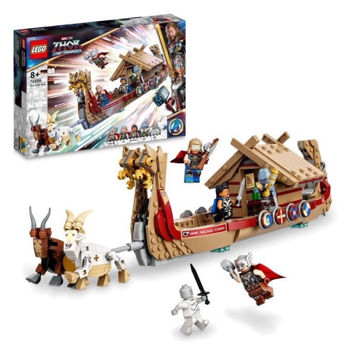 LEGO 76208 Marvel Le Drakkar de Thor, Jouet a Construire de Bateau ave