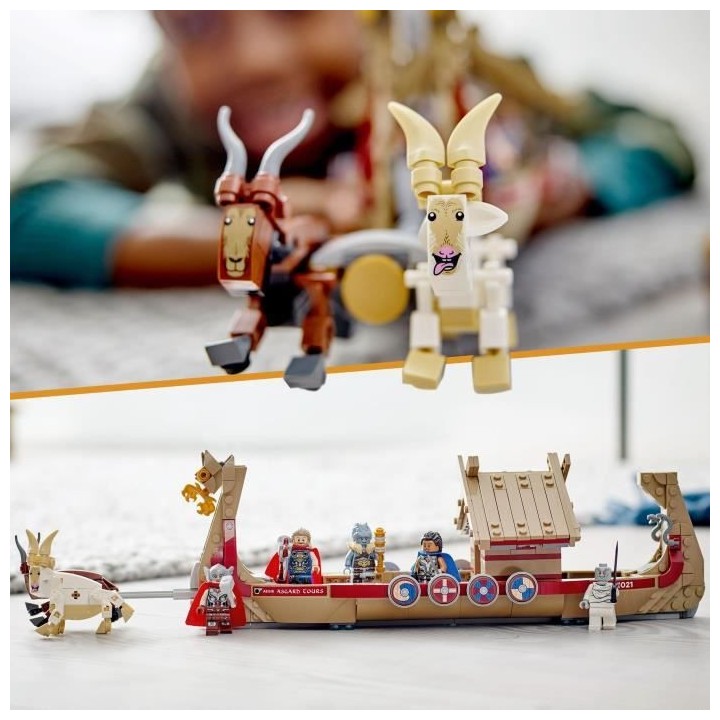 LEGO 76208 Marvel Le Drakkar de Thor, Jouet a Construire de Bateau ave