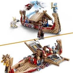 LEGO 76208 Marvel Le Drakkar de Thor, Jouet a Construire de Bateau avec Minifigurines Avengers et Stormbreaker, des 8 ans