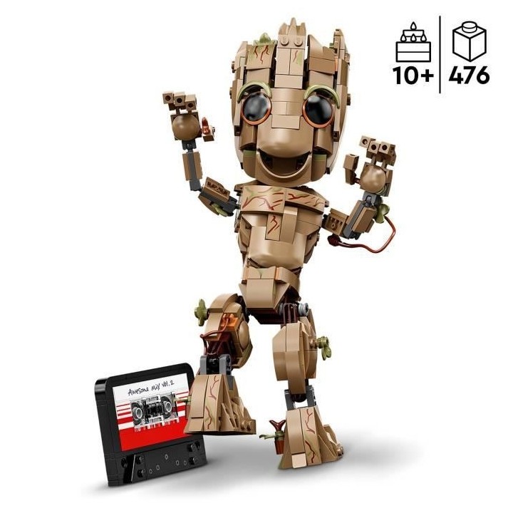 LEGO Marvel 76217 Je s'Appelle Groot, Figurine sur Les Gardiens de la