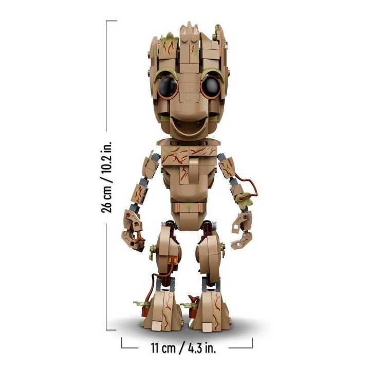 LEGO Marvel 76217 Je s'Appelle Groot, Figurine sur Les Gardiens de la