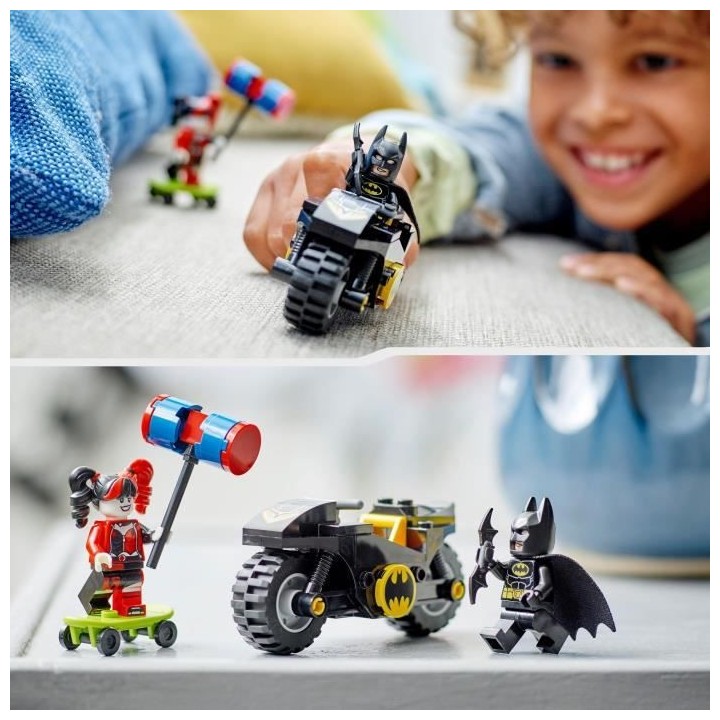 LEGO DC Batman 76220 Batman vs. Harley Quinn, Figurines et Jouet de Mo