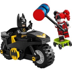 LEGO DC Batman 76220 Batman vs. Harley Quinn, Figurines et Jouet de Moto avec Batarang