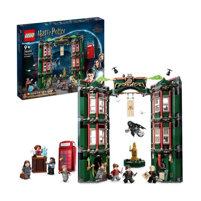 LEGO 76403 Harry Potter Le Ministere de la Magie, 12 Minifigurines et une Fonction de Transformation, Idée de Cadeau