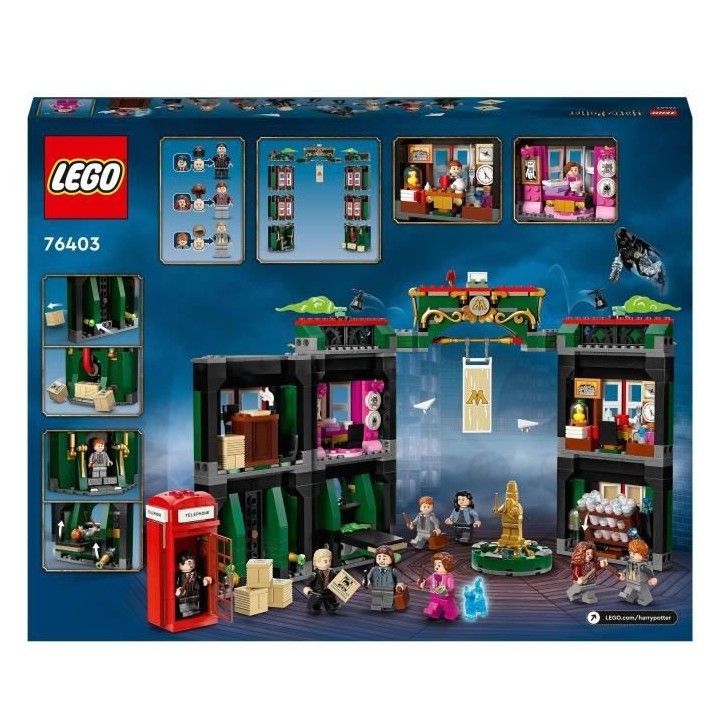 LEGO 76403 Harry Potter Le Ministere de la Magie, 12 Minifigurines et