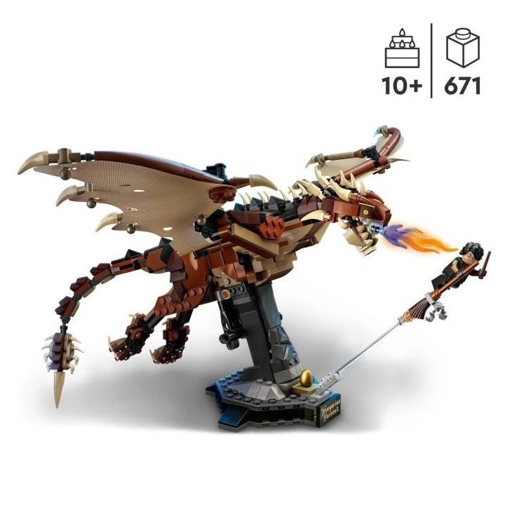 LEGO 76406 Harry Potter Le Magyar a Pointes, Figurine et Jouet de Drag