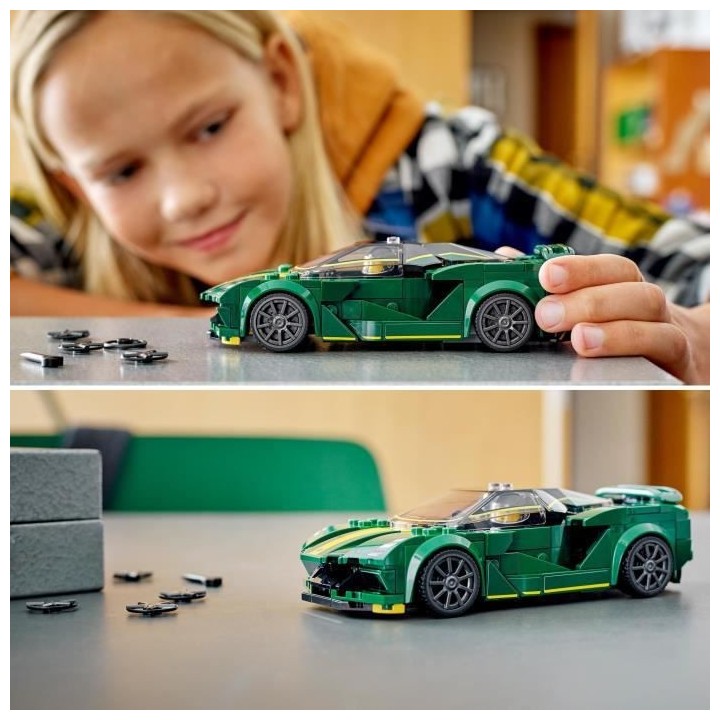 LEGO 76907 Speed Champions Lotus Evija Voiture de Course, Jouet Rédui