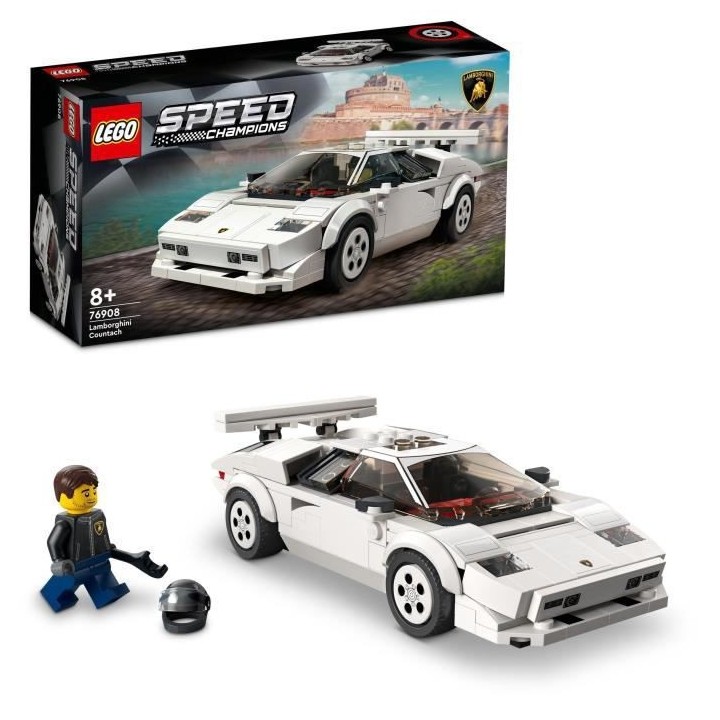 LEGO 76908 Speed Champions Lamborghini Countach, Jouet modele de Voitu