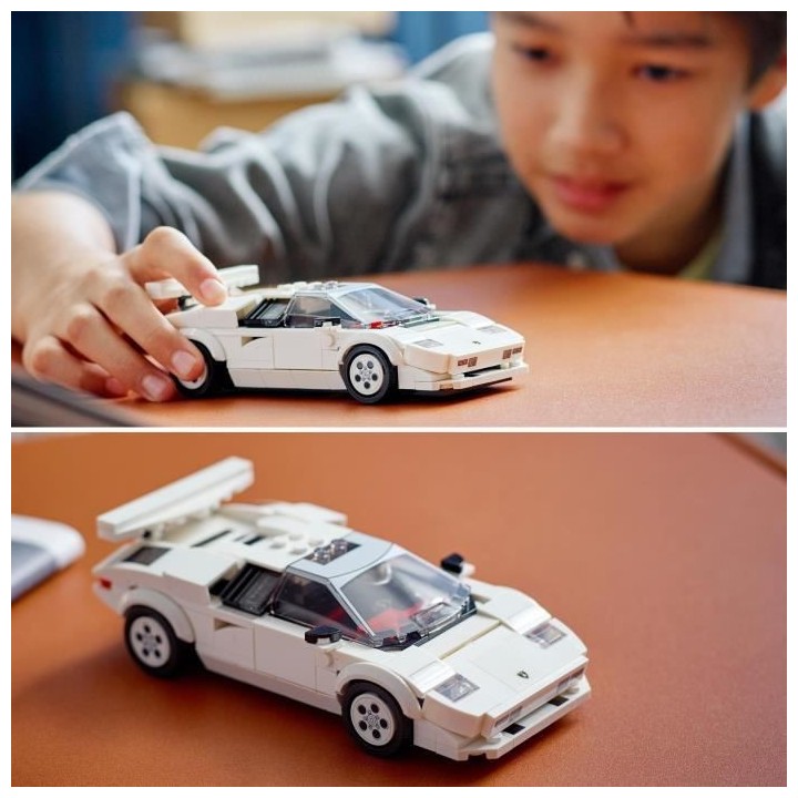 LEGO 76908 Speed Champions Lamborghini Countach, Jouet modele de Voitu