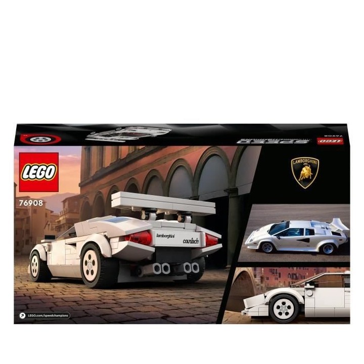LEGO 76908 Speed Champions Lamborghini Countach, Jouet modele de Voitu