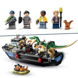 LEGO 76942 Jurassic World L'Évasion en bateau du Baryonyx, Dinosaure Bateau Jouet Enfants des 8 Ans Garçon et Fille