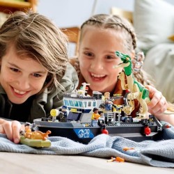 LEGO 76942 Jurassic World L'Évasion en bateau du Baryonyx, Dinosaure Bateau Jouet Enfants des 8 Ans Garçon et Fille