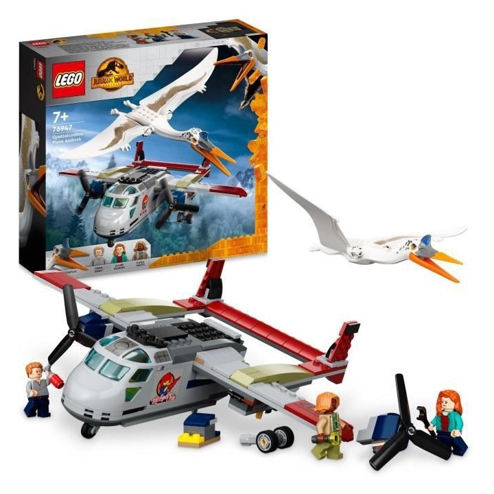 LEGO 76947 Jurassic World L'Embuscade en Avion du Quetzalcoatlus, Avio