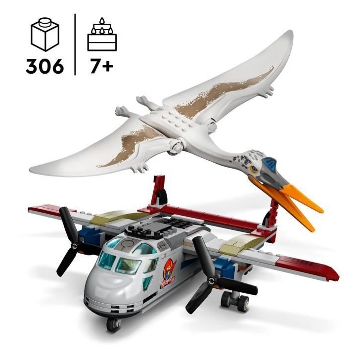 LEGO 76947 Jurassic World L'Embuscade en Avion du Quetzalcoatlus, Avio