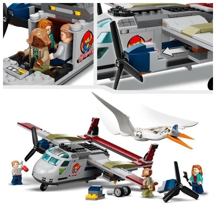 LEGO 76947 Jurassic World L'Embuscade en Avion du Quetzalcoatlus, Avio