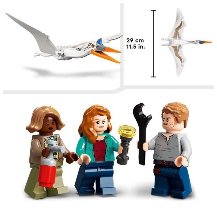 LEGO 76947 Jurassic World L'Embuscade en Avion du Quetzalcoatlus, Avio
