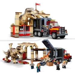 LEGO 76948 Jurassic World L'Évasion du T. Rex et de l'Atrociraptor, Dinosaures avec Camion et Minifigurines, des 8 Ans