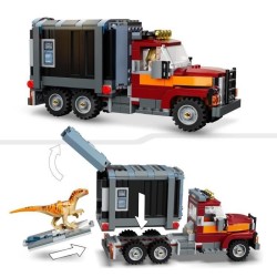 LEGO 76948 Jurassic World L'Évasion du T. Rex et de l'Atrociraptor, Dinosaures avec Camion et Minifigurines, des 8 Ans