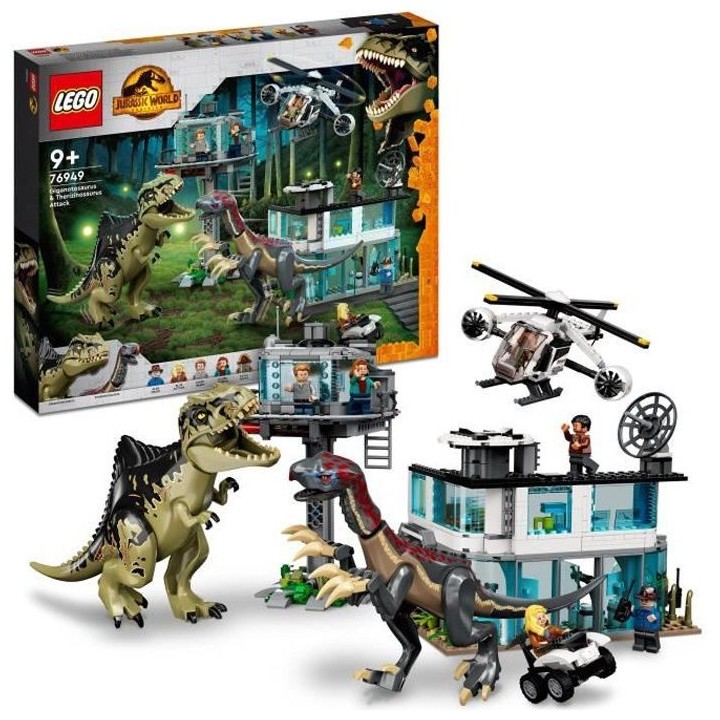 LEGO 76949 Jurassic World L'Attaque du Giganotosaurus et du Therizinos