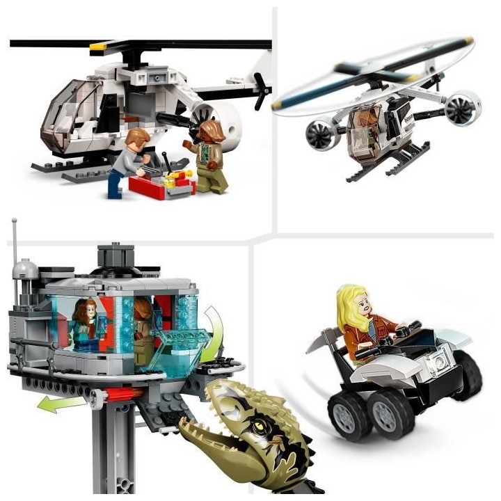 LEGO 76949 Jurassic World L'Attaque du Giganotosaurus et du Therizinos