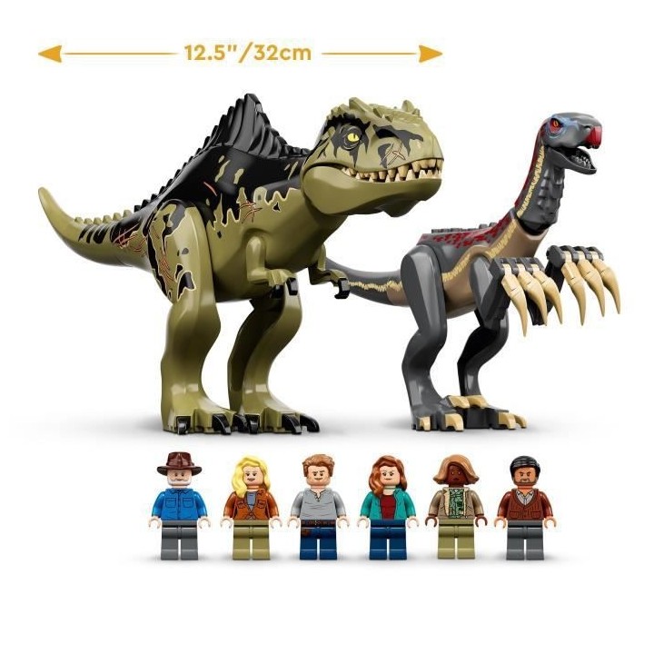 LEGO 76949 Jurassic World L'Attaque du Giganotosaurus et du Therizinos