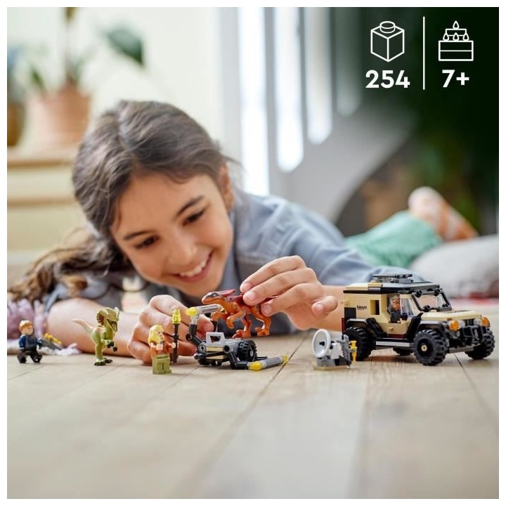 LEGO 76951 Jurassic World Le Transport du Pyroraptor et du Dilophosaur